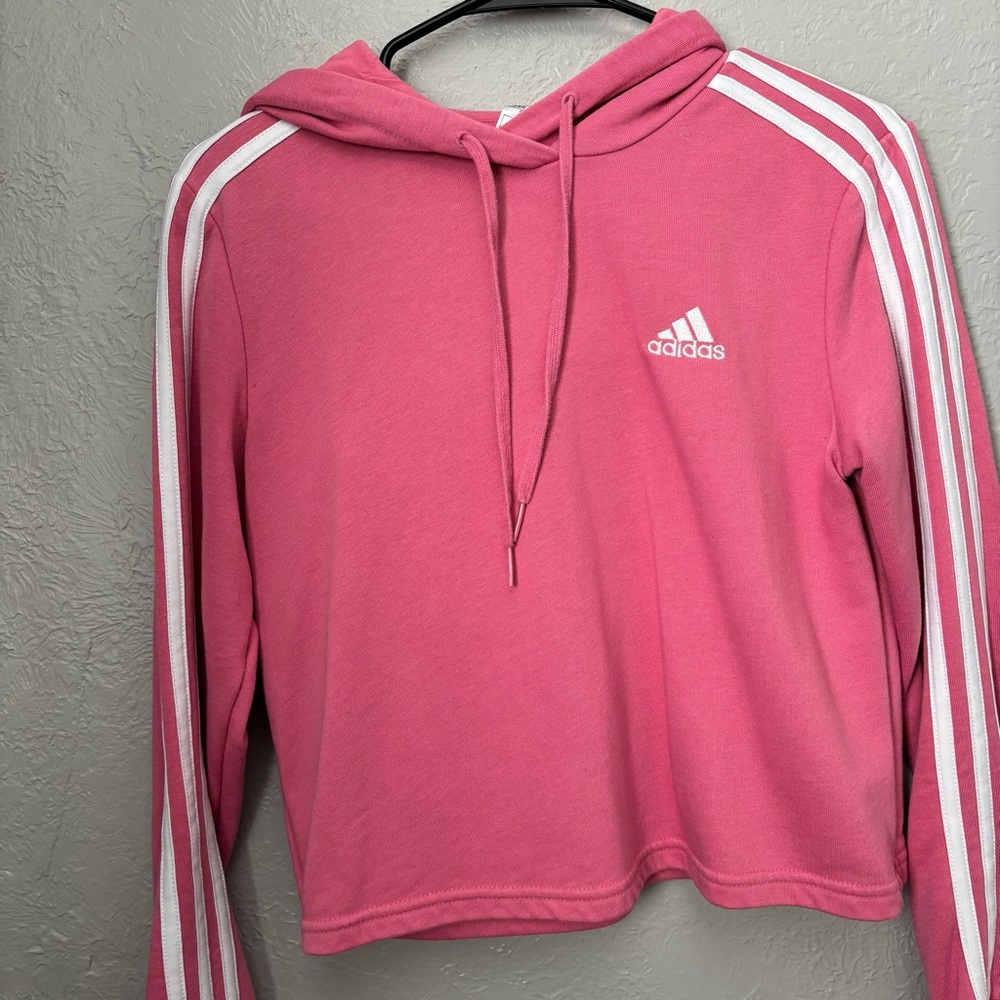 Adidas Pink Pullover with White Accents - Picture 5 of 11